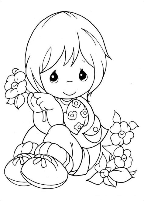 Girl Precious Moments Coloring ~ Child Coloring