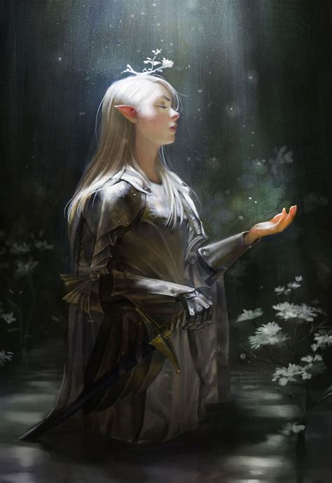 Artstation Knight To Ryong Elves Fantasy Elf Art Fantasy