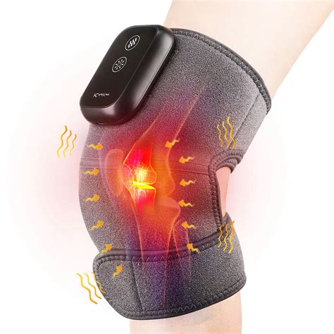 Electric Heat Knee Massager Relieve Arthritis Pain Knee Joint Brace Support Vibration High