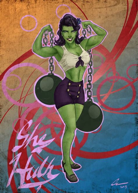 She Hulk Pin Up By Randomality85 On Deviantart Marvel Dc Marvel Girls