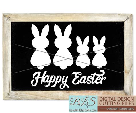 Easter Bunny Family Clip Art SVG Easter SVG Stick Figure | Etsy