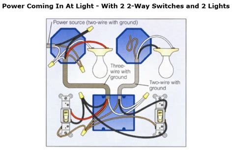To wire this circuit in this manner, you will need to run a #14/3 between the two light boxes. ~Electrical~