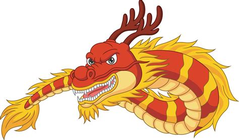 Cartoon Chinese Red Dragon On White Background 5565958 Vector Art At