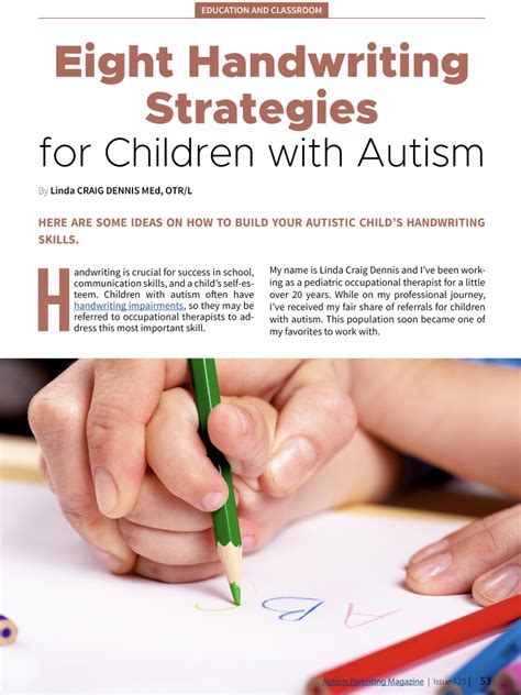 Eight Handwriting Strategies For Children With Autism Fun Strokes