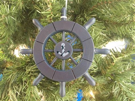Shop over 1000 light up novelties & led party favors for every occasion. Dark Blue Decorative Ship Wheel With Anchor Christmas Tree ...
