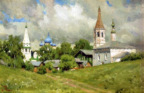 Suzdal Old Russian Town Oil Painting By Russia Artist Vladimir