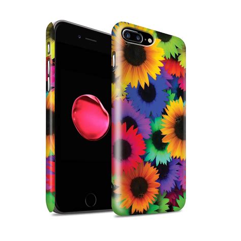 Stuff4 Matte Snap Case For Apple Iphone 7 Plusmulti Colour Sunflowers