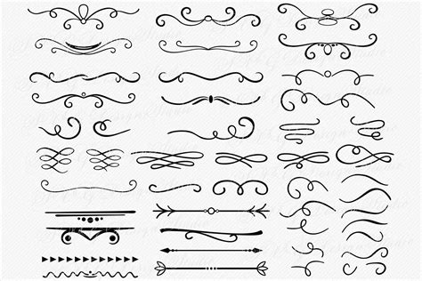 47 Text Dividers Vector Borders Svg Swirls Svg 197925 Cut Files