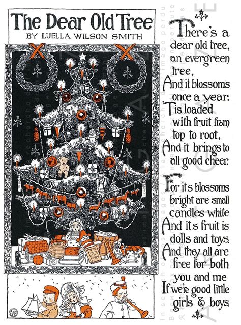 The Dear Old Tree A Christmas Poem Digital Vintage Etsy Christmas