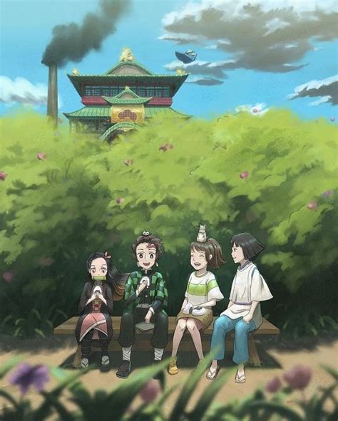 Demon Slayer Teams Up With Spirited Away In This Image