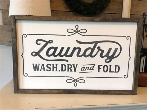 Laundry Sign Wooden Signs Laundry Room Decor Laundry Etsy