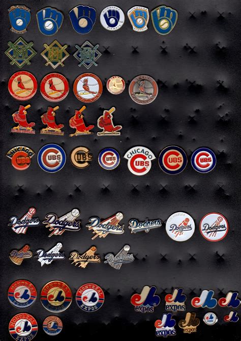 Baseball Pin Collection Display Collecting Mlb Logo Variations In