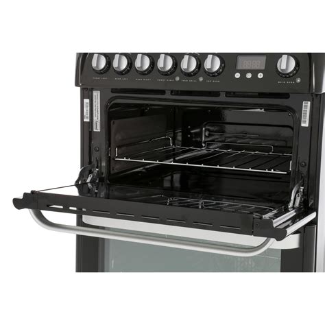 Buy Hotpoint Hue61ks Ceramic Electric Cooker With Double Oven Black