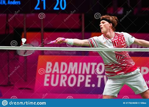 The Badminton Match The 2020 European Championships Editorial Stock