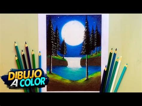 PAISAJE A COLOR CON LÁPICES DE COLORES PASO A PASO ...