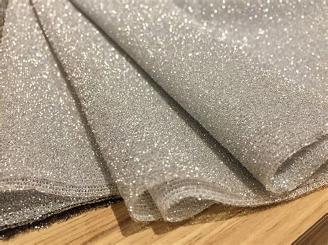 Lightweight Metallic Lurex Fabric Stretch Jersey Material Sparkling
