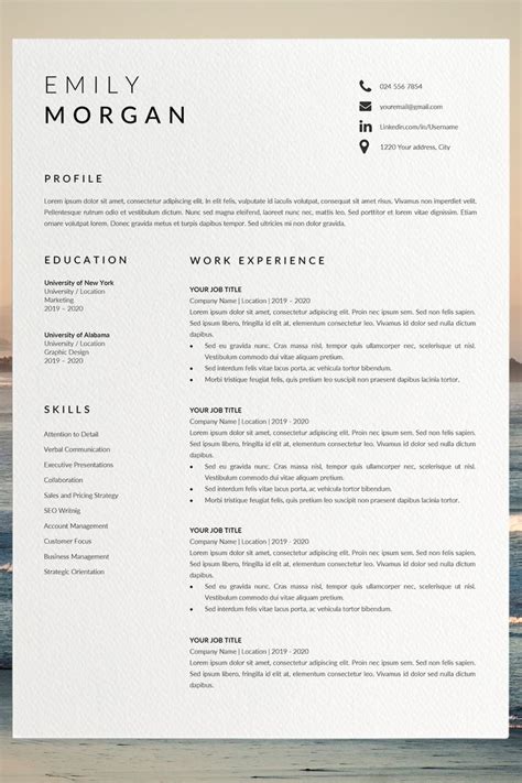 There are 3 main resume formats to choose from: Professional Resume Design | CV Template Word | CV Resume Template | Simple Format of CV | Job ...