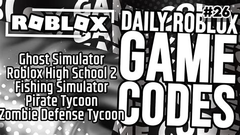 26 Daily Roblox Game Codes Roblox Youtube