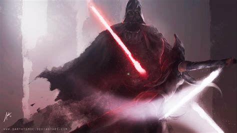 Darth Vader Vs Ahsoka Tano Art By Darthtemoc Rstarwars