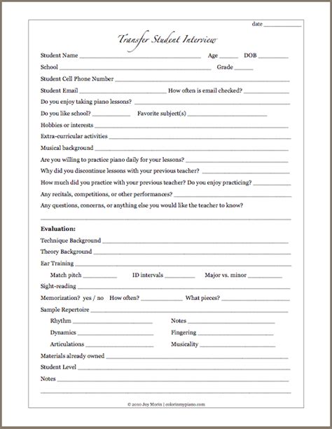 8 Best Images Of Printable Interview Forms Sample Interview