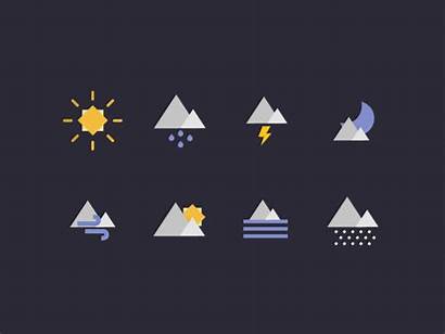 Weather Icons Geometric Animated Animation Icon Freebie