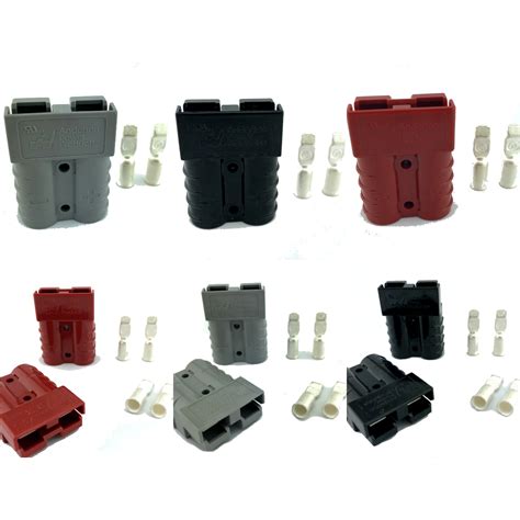 Anderson Connectors Sb50 Quick Connect Plugs For Positive And Negative Cables