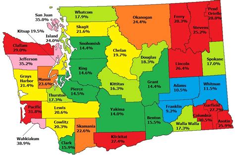Map Of Counties In Wa State World Map