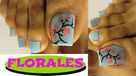 60 uñas decoradas para los pies: Flores rápidas uñas decoradas de pies/Pretty floral design ...