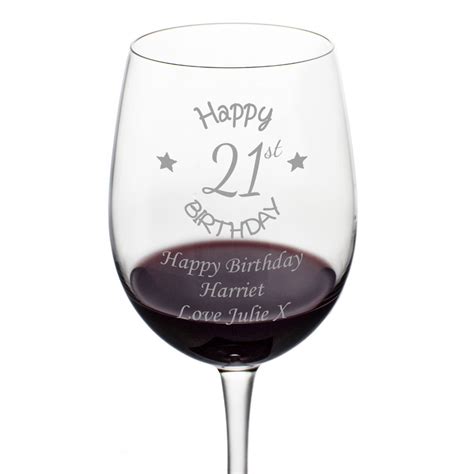 21st Birthday Wine Glass Best Quality