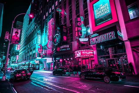 New York Glow Satisfying Neon Photography Series Of The Big Apple At Night Neon Photography