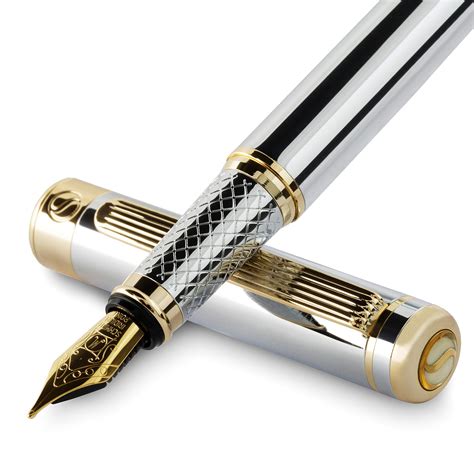 Buy Scriveiner Silver Chrome Fountain Pen Stunning Luxury Pen With