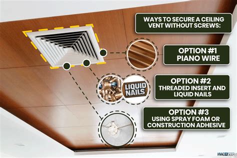How To Secure A Ceiling Vent Without Screws Options And Troubleshooting