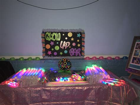 Glow Bar 13th Birthday Party Glow in the dark Party | 13th birthday parties, 13th birthday 