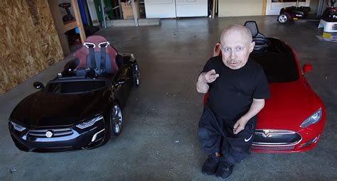 Watch Verne Troyer Unbox His New Brand New Tesla Model S Mini Car