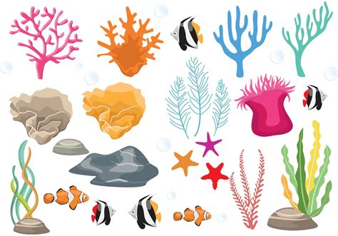 Coral Reef With Fish Vectors Download Free Vector Art Stock Graphics