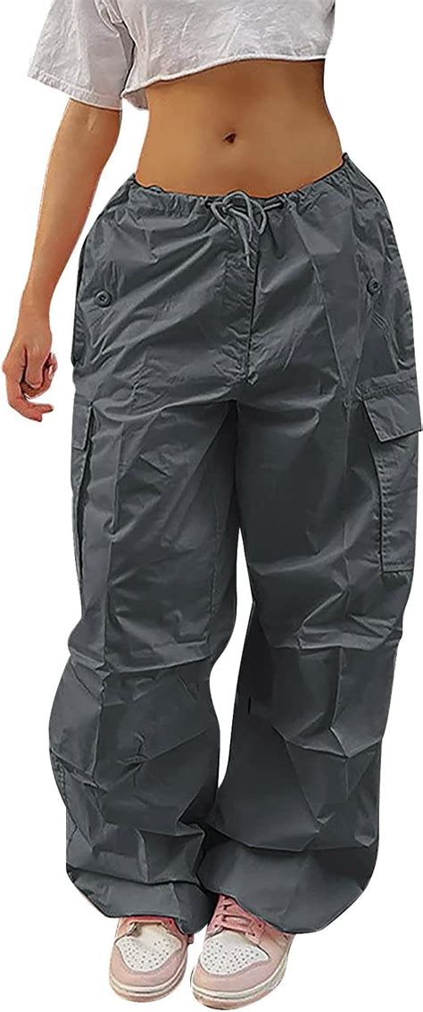 Modaworld Cargohose Damen Baggy High Waist Oversized Cargo Hose