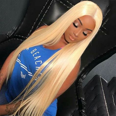 Fantasy Beauty Blonde 360 Lace Frontal Wig Long Straight 360 Lace Frontal Human Hair Wigs For