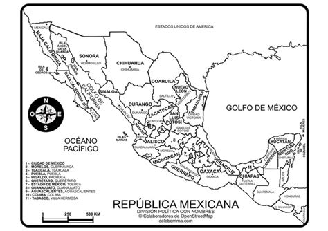 Mapa De La Republica Mexicana Sin Nombre Para Imprimir Tarjetas Para Images