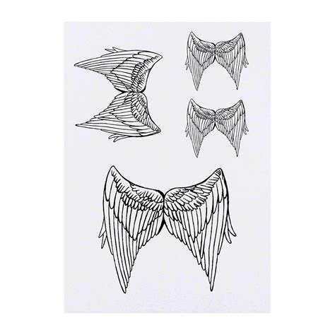 4 X Angel Wings Temporary Tattoos TO00008671