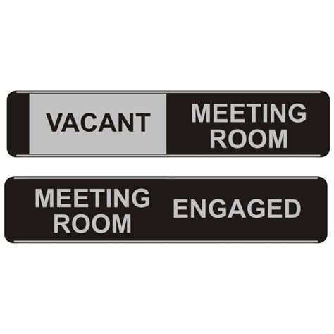 Vacant Meeting Room Engaged Sliding Door Sign