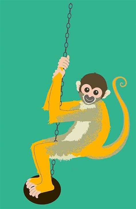 Monkeying Around Limited Edition Monkey Print By Vickysworld