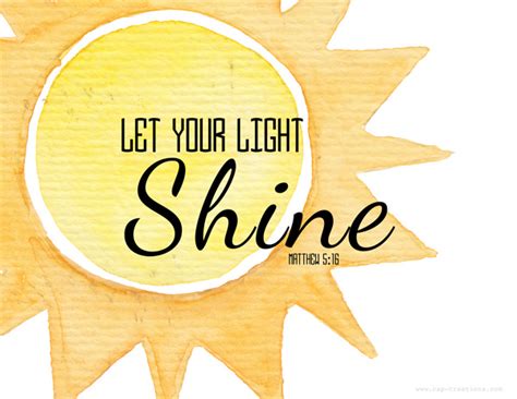 Cap Creations Let Your Light Shine Printable