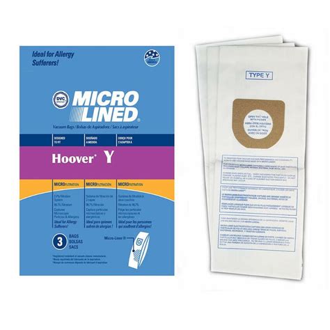 Hoover Windtunnel Bagged And Tempo Upright Style Y Vacuum Paper Bags 3pk