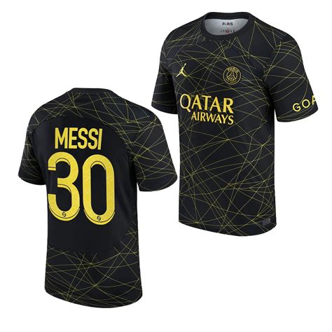 2023 Fourth Lionel Messi Jersey Paris Saint Germain Replica Black