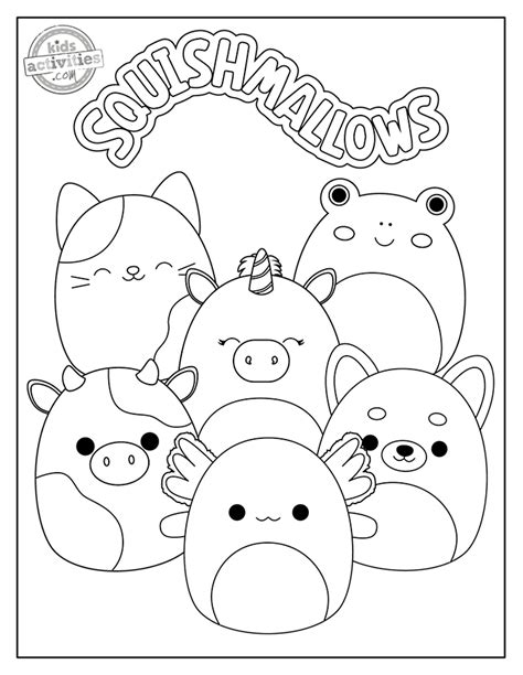 Squishmallow Coloring Page Printable Squishmallow Coloring