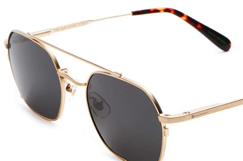 Crap® Eyewear The Jazz Safari Gold Polarized Aviator Sunglasses