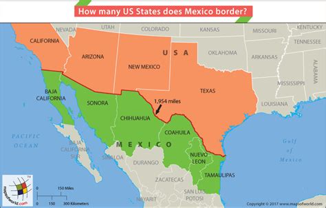 Official web sites of mexico, links and information on mexican art, culture, history, cities, airlines, embassies, tourist boards and newspapers. How many US States does Mexico border? - Answers
