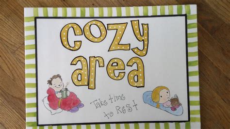 Hand Painted Sign For Rest Area Of Preschool Classroom Rest Area