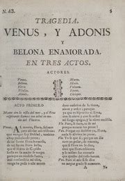 Venus Y Adonis Y Belona Enamorada Tragedia En Tres Actos Free