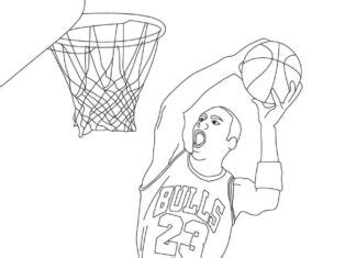 Disegno Michael Jordan Di Basket NBA Da Colorare Tyello